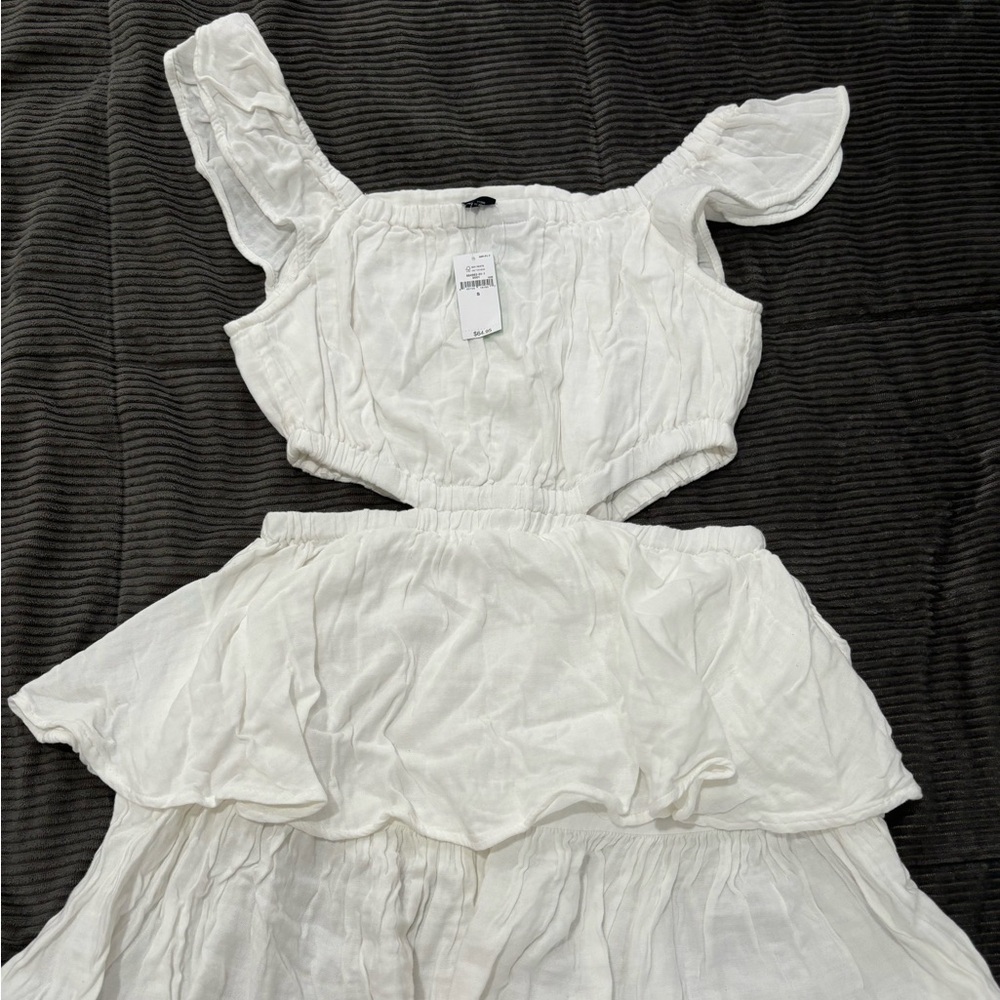 gap white cutout dress
